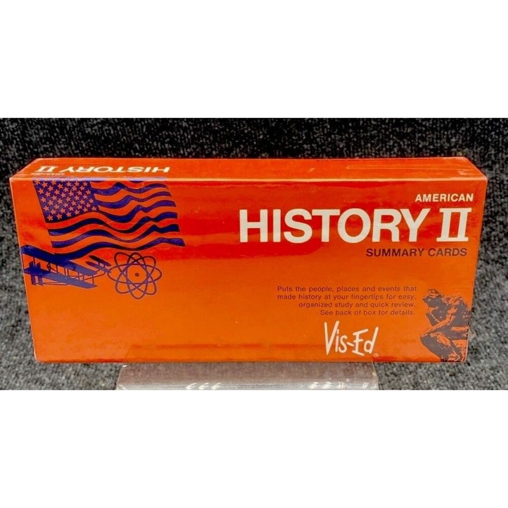 Vintage Vis-Ed American History II Summary Cards Flash Cards Study Guide Sealed